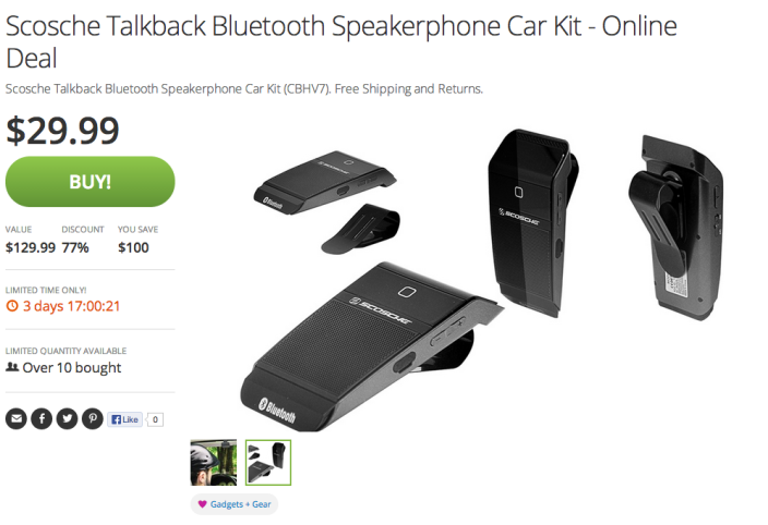 Scosche-Talkback-Bluetooth Speakerphone-Car Kit-sale-Android-01