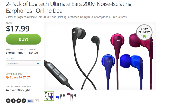 two sets-Logitech-Ultimate Ears-200vi-Noise-Isolating-Earphones-shipped-sale-05