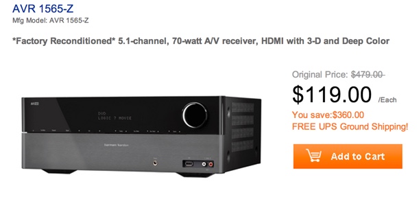 Harman Kardon AVR 1565 5.1-channel, 70-Watt Audio:Video Receiver with HDMI v.