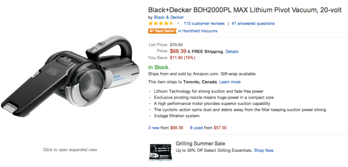 Black & Decker 20-volt MAX Lithium Pivot handheld vacuum-sale-03