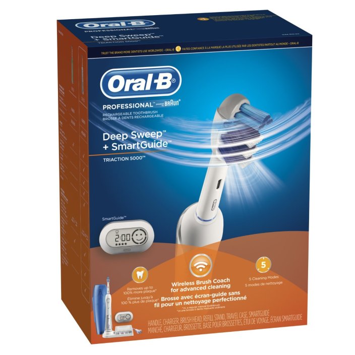 Oral-B Professional Deep Sweep + Smart Guide Triaction 5000 Rechargeable Electric Toothbrush-sale-01