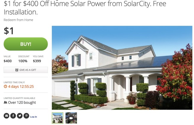 $1 for $400 Off Home Solar Power