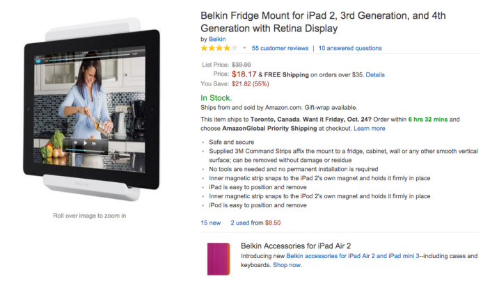 Belkin Fridge Mount for iPad 2, 3, and 4th Generation with Retina Display-sale-01