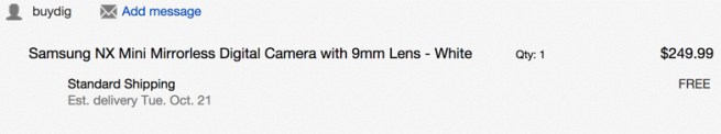 Samsung NX Mini Mirrorless Digital Camera with 9mm Lens in white ebay