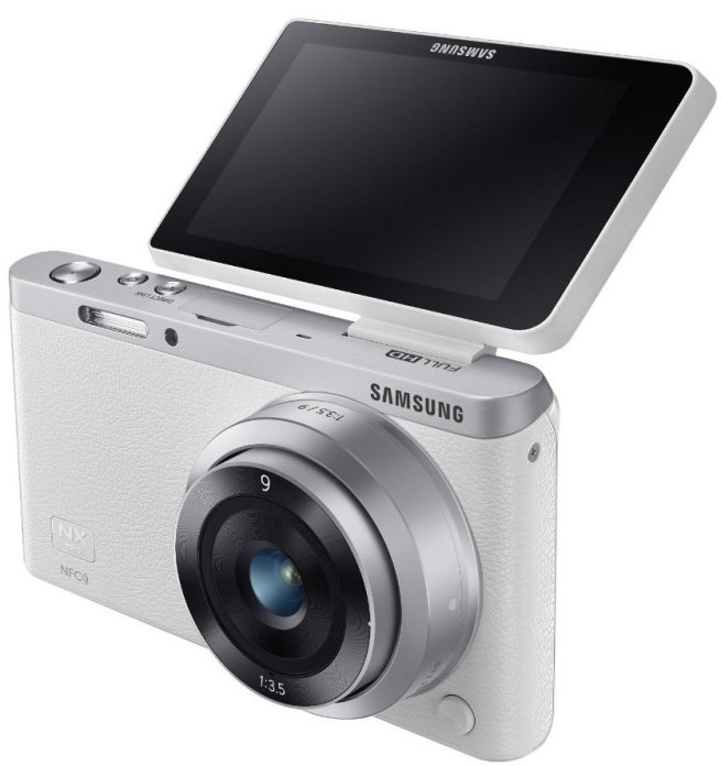 Samsung NX Mini Mirrorless Digital Camera with 9mm Lens in white