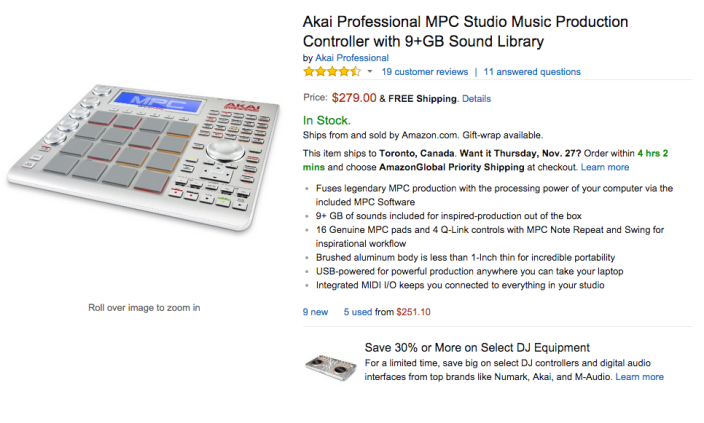 Akai Professional MPC Slimline Studio Music Production Controller-sale-03