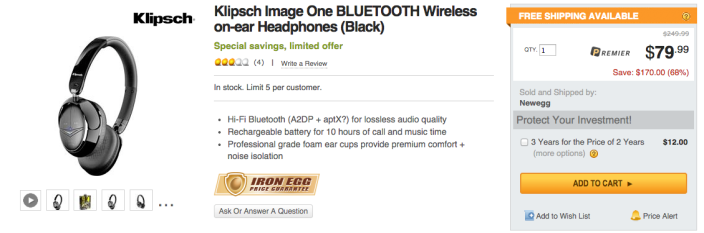 Klipsch Image One BLUETOOTH Wireless on-ear Headphones (Black)-02