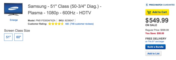 Samsung - 51%22 Class  - Plasma - 1080p - 600Hz - HDTV