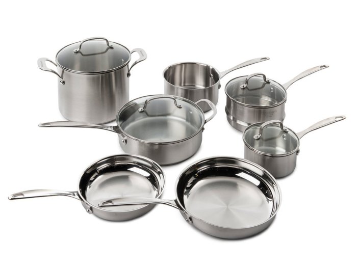 11-Piece Cuisinart Stainless Steel Cookware Set (CLCS-11-sale-01