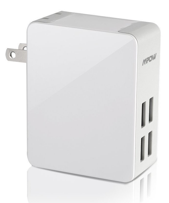 Mpow® 25W:5A 4-Port Ultra Portable multiple USB Wall Charger Travel Power Adapter with Xsmart™