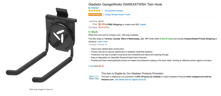 Gladiator GarageWorks Twin Hook-sale-02