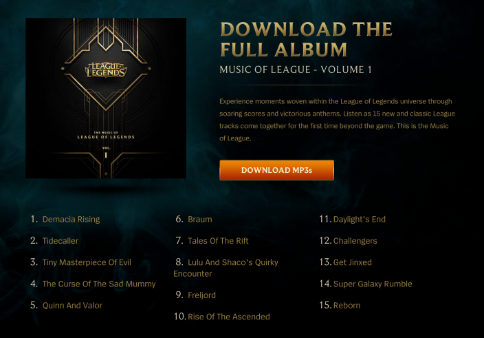 The Music of League of Legends Vol. 1 as a free download-01
