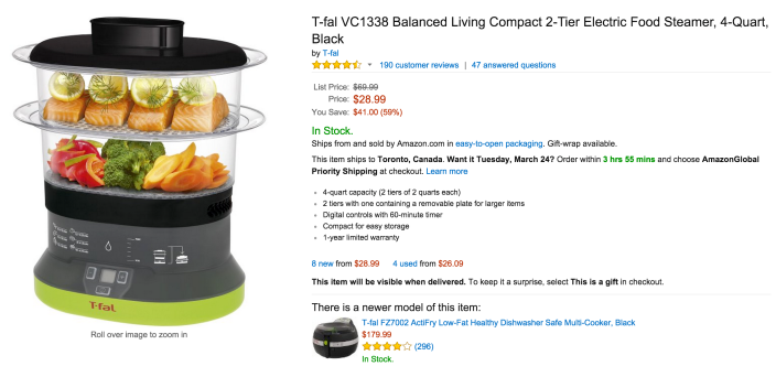 T-fal-VC1338 Balanced Living Compact 2-Tier Electric Food Steamer-sale-02