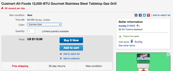 Cuisinart-CGG-200-grill-ebay-deal