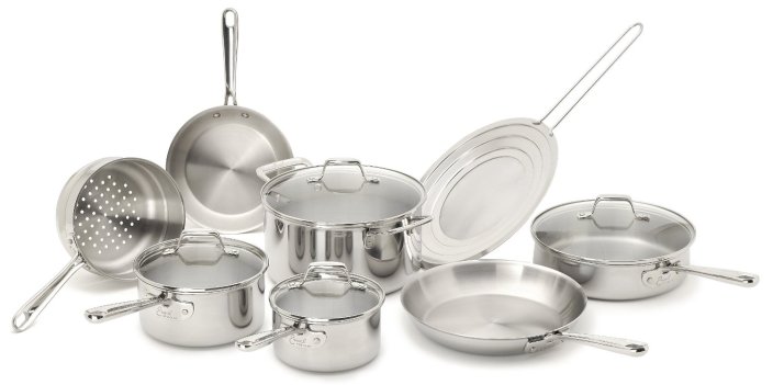 Emeril by All-Clad Tri-Ply Stainless Steel 12-Pc Cookware Set (2100058159)-sale-01