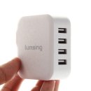 Lumsing® 21W 4-Port 5V 4.2A USB Wall Charger Portable Travel Charger for iPhone iPad Samsung Galaxy HTC Motorola and Other USB-charged Devices