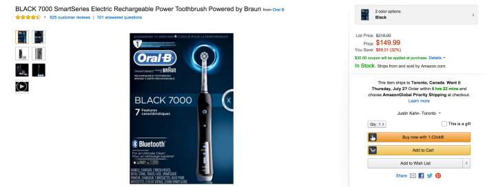 Oral-B BLACK 7000 SmartSeries Electric Rechargeable Power Toothbrush-sale-03