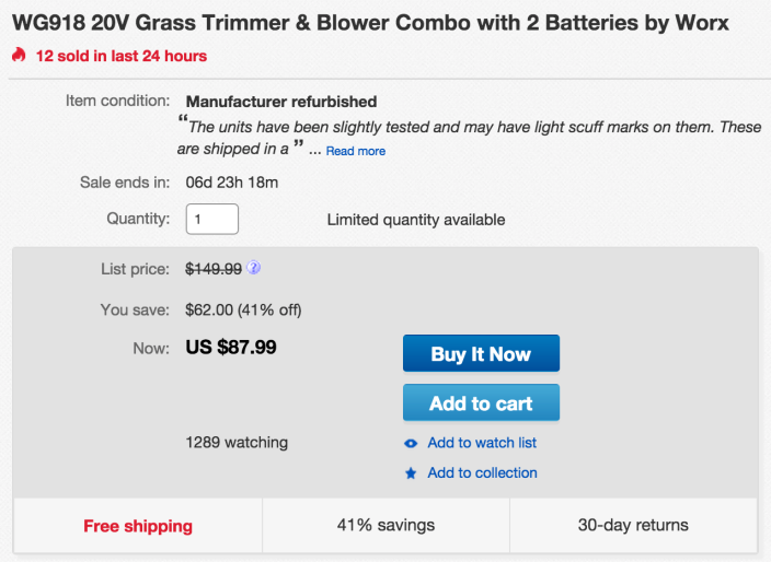 WG918 20V Grass Trimmer & Blower Combo with 2 Batterie-sale-02