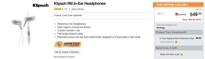 Klipsch R6i White In-Ear Headphones-sale-03