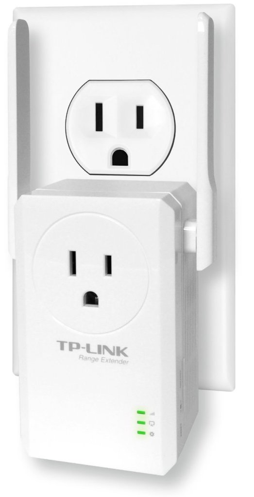 TP-LINK TL-WA860RE New Version N300 Universal Wireless Range Extender with Power Outlet Pass-Through, Wall Plug, Plug and Play, Ethernet Port, Smart Signal Indicator Light