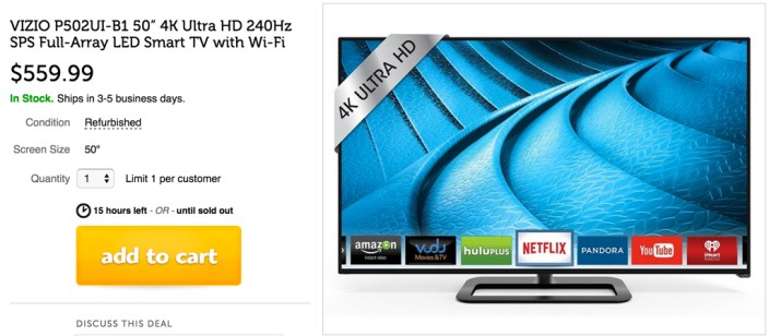 VIZIO P502ui-B1 50-Inch 4K Ultra HD Smart  HDTV