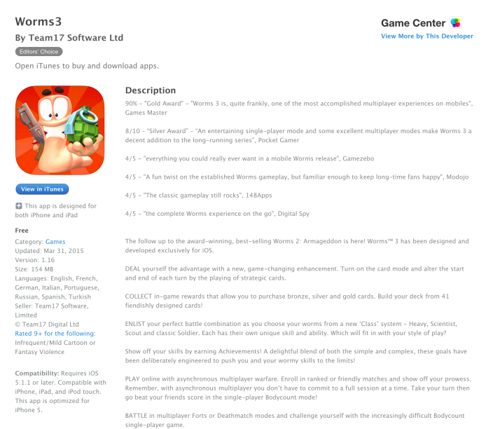 Worms3-Free App of the Week-01