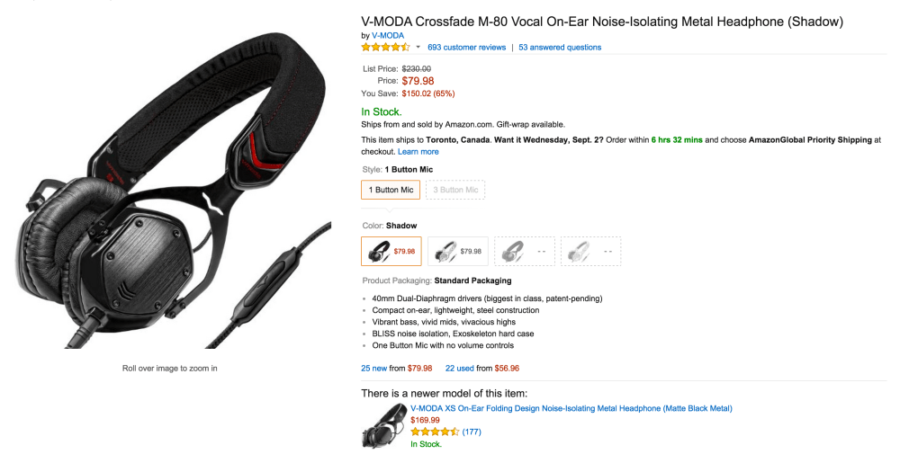 V-MODA Crossfade M-80 Vocal On-Ear Noise-Isolating Metal Headphones-sale-01