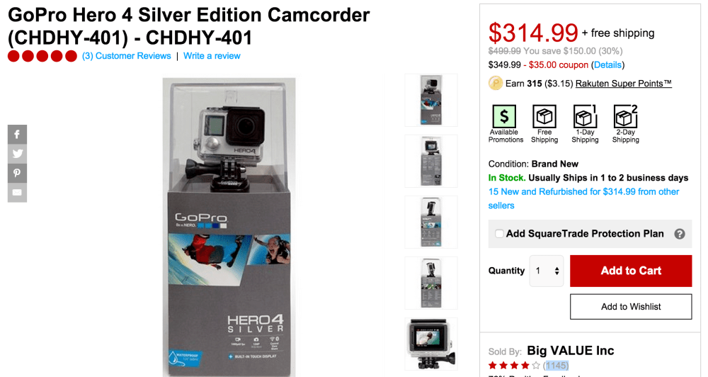 GoPro Hero 4 Silver Edition Action Cam-sale-02