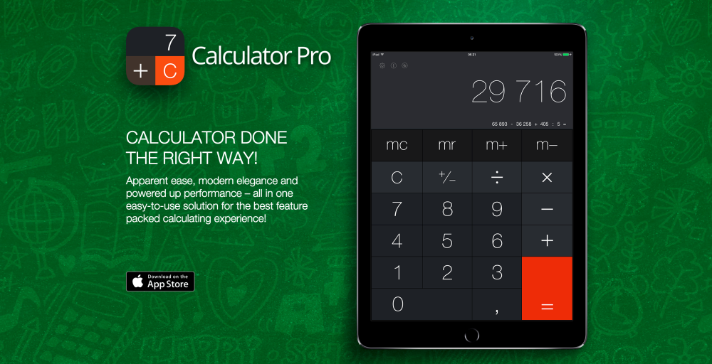 iPad-Calculator Pro for iPad - Standard and Scientific