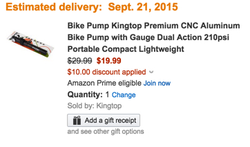 Premium Aluminum Bike Pump coupon amazon