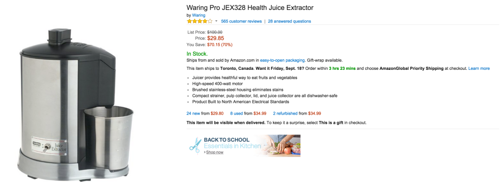 Waring Pro Health Juice Extractor (JEX328)-sale-02