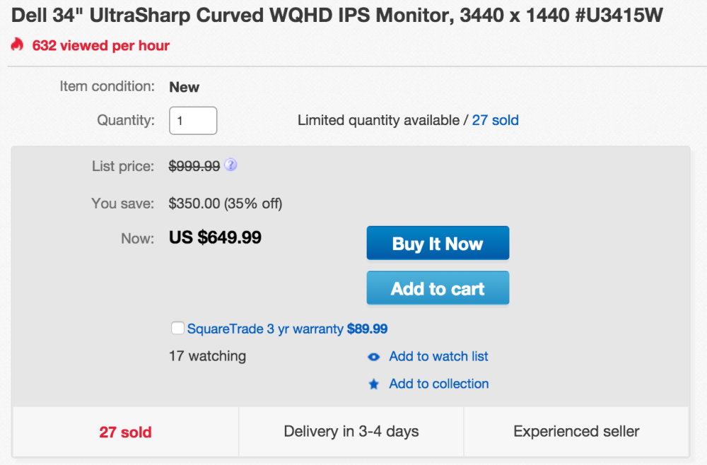 Dell UltraSharp 34-Inch Curved LED-Lit Monitor (U3415W) -sale-02