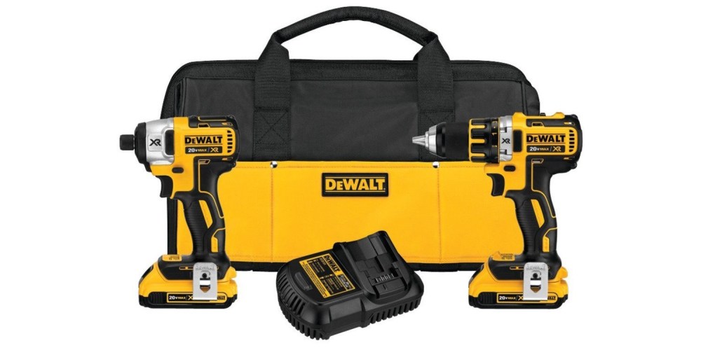 DEWALT 20V Max XR Lithium Ion Brushless Compact Drill:Driver & Impact Driver Combo Kit (DCK281D2)-sale-01