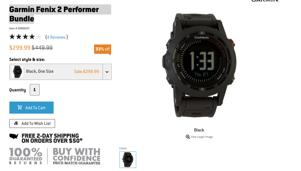 Garmin Fenix 2 Performer fitness smartwatch-sale-01