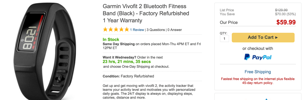 Garmin Vivofit 2 Bluetooth Fitness Band in black-sale-02