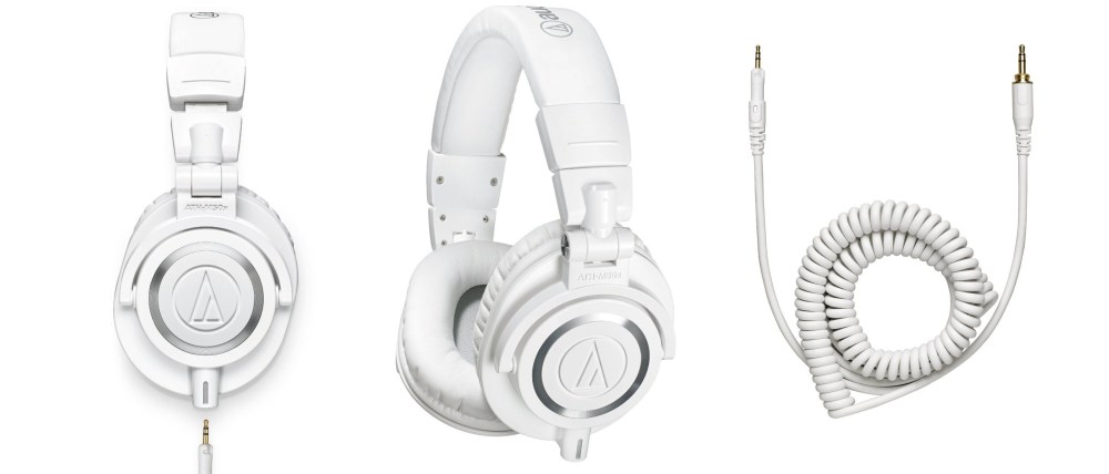 Audio-Technica ATH-M50x Professional Studio Monitor Headphones in white-03