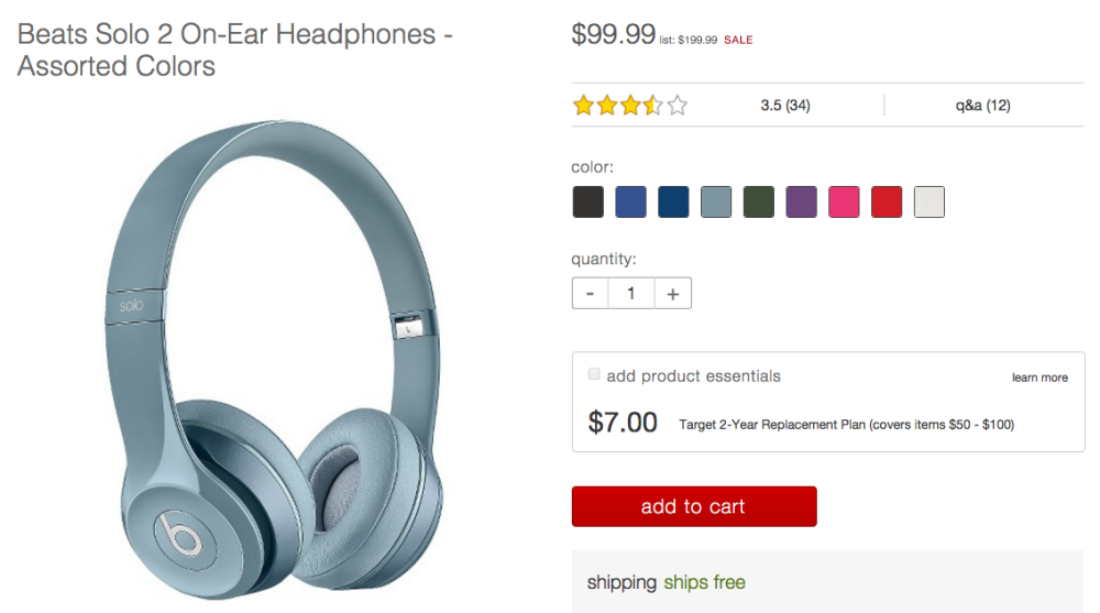 Beats Solo 2 On-Ear Headphones Target