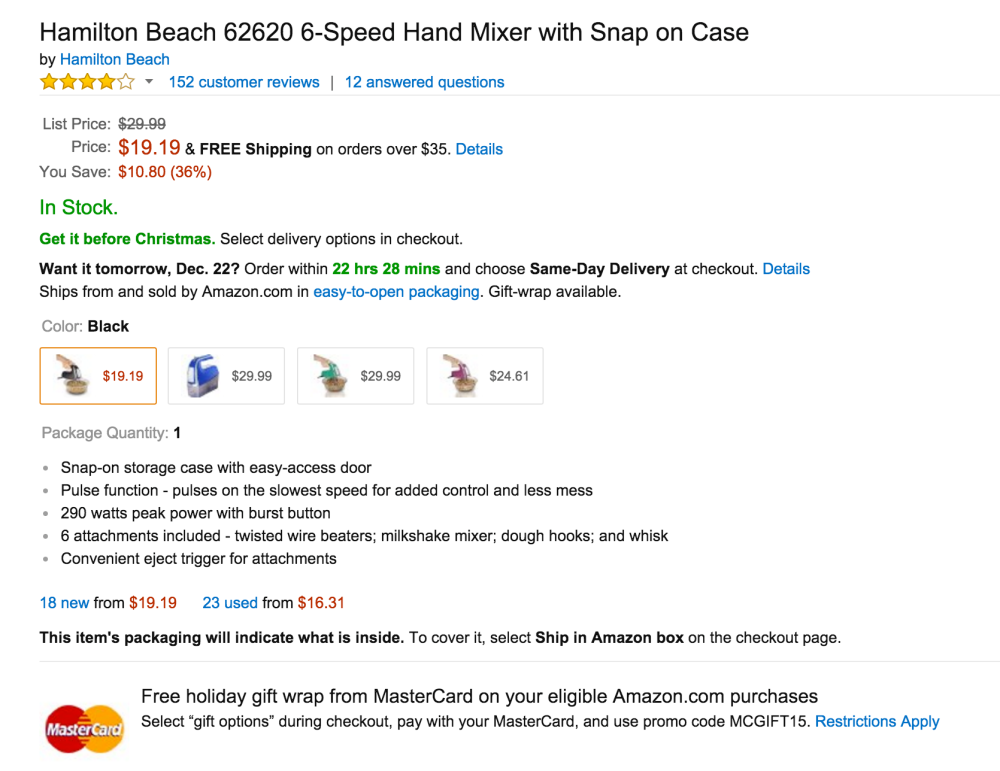 Hamilton Beach 6-Speed Hand Mixer with Snap on Case (62620)-sale-02