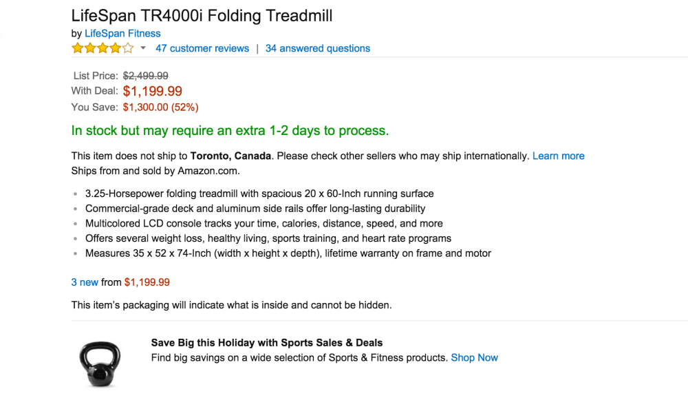 LifeSpan TR4000i Folding Treadmill-sa;e-02