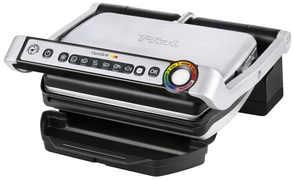 T-fal OptiGrill Stainless Steel Indoor Electric Grill (GC702)-sale-01