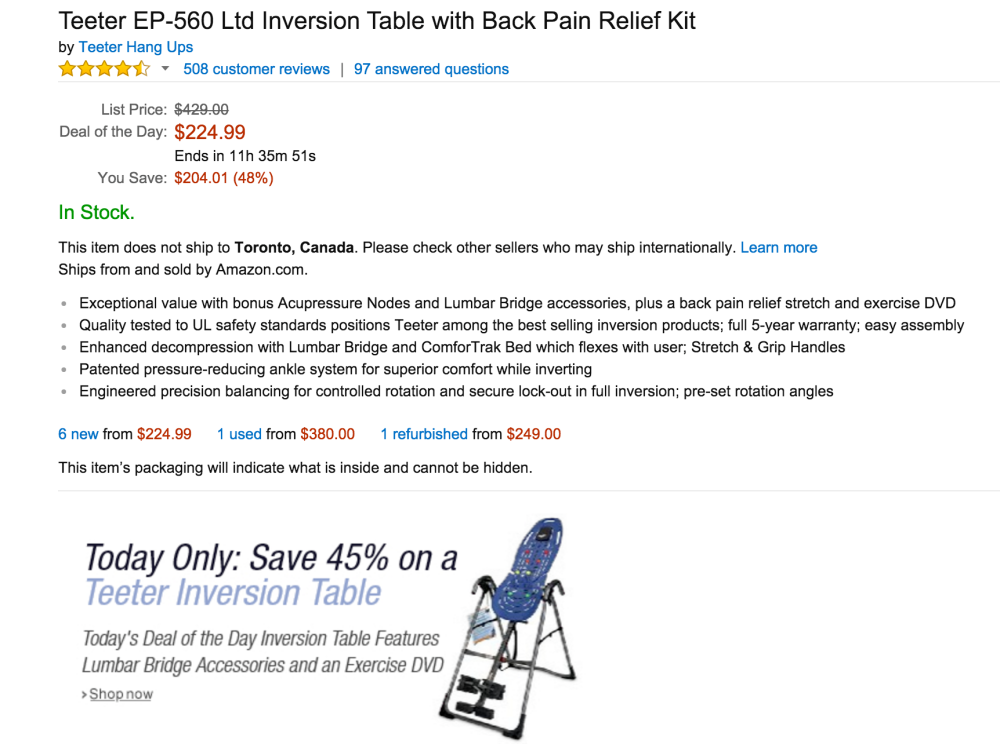 Teeter Exercise Inversion Table-sale-02