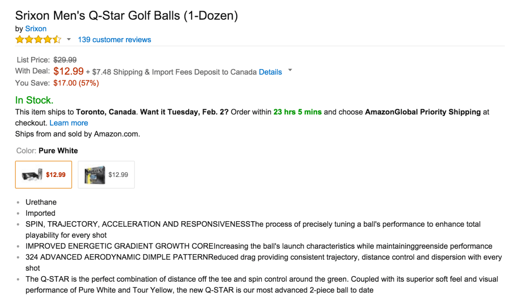 Srixon Men’s Q-Star Golf Balls (1-Dozen)-2