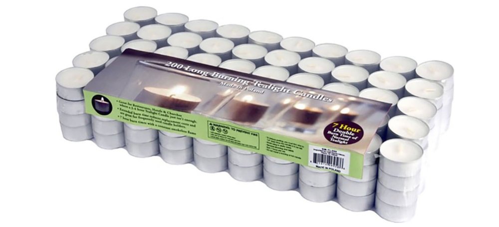 200-pack of Stonebriar Paraffin Tealight Candles-sale-01