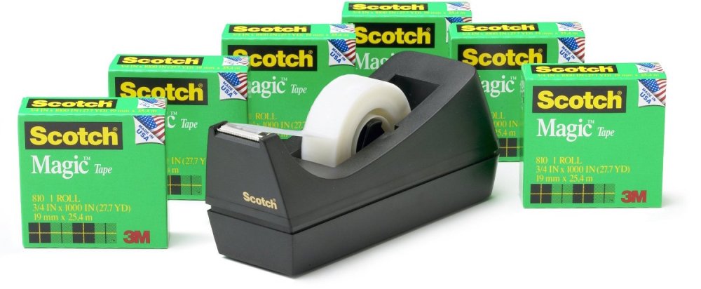 Scotch Magic Tape 6-Roll Value Pack with C38 Black Dispenser-sale-01