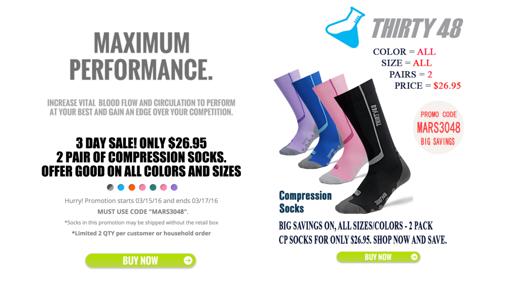 Thirty48 is offering 2 pairs of its Full Compression Socks-2