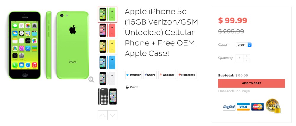 Daily Steals iPhone 5c
