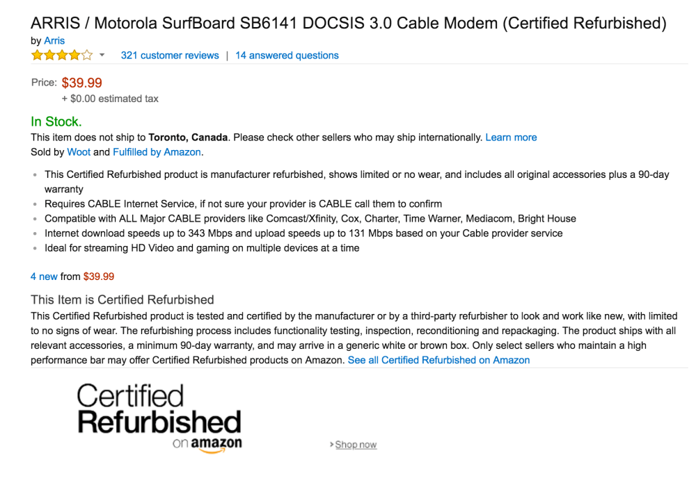 Motorola SurfBoard DOCSIS 3.0 Cable Modem-1