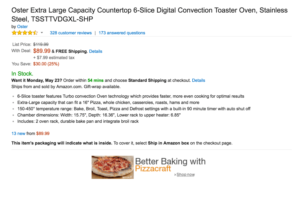 Oster Extra Large Capacity Countertop 6-Slice Digital Convection Toaster Oven-2
