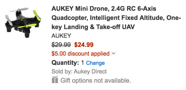 aukey min drone quadcopter