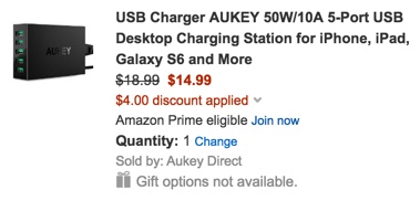 aukey usb charger